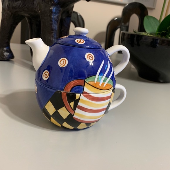 cardinal, Inc. Jazz Cafe Single Serve Teacup/Pot - Picture 5 of 8